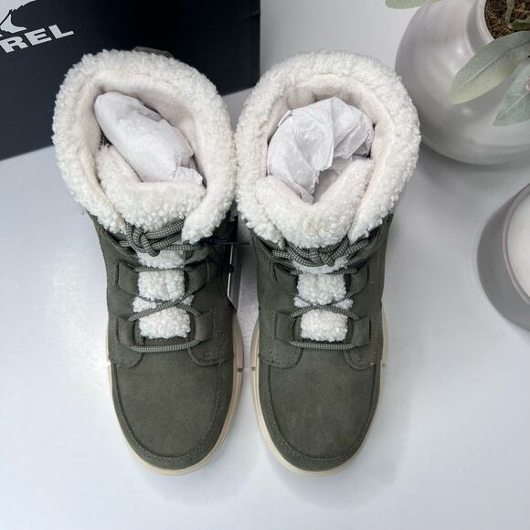 Sorel Explorer Next Carnival 100g Waterproof Boot Stone Green Women 7.5 NWB - Picture 7 of 10